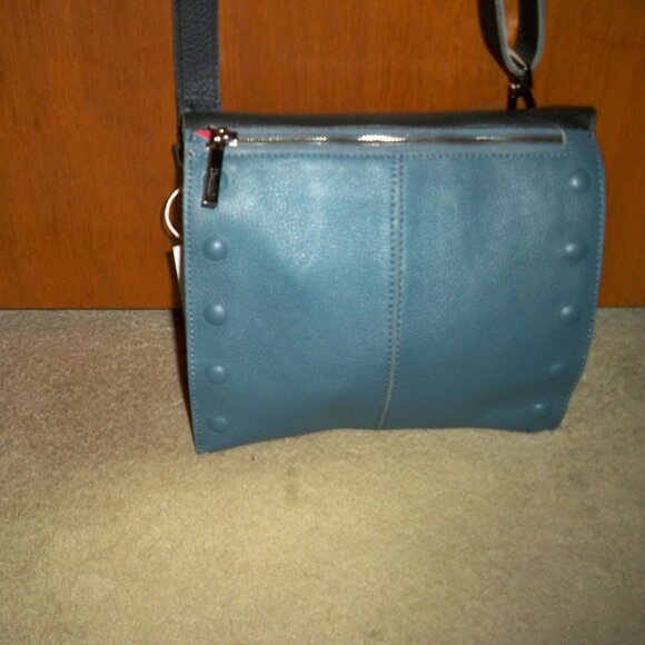 HAMMITT Montana Reversible Black Blue Medium Leather Crossbody , NWT $495!! - Picture 3 of 6